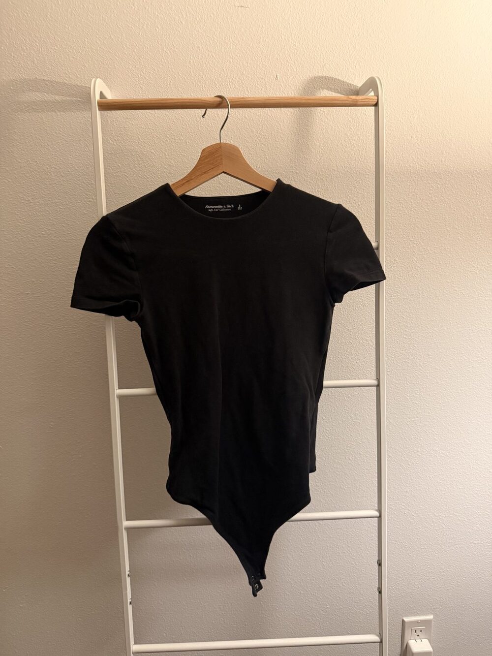 Abercrombie Fitch Black Bodysuit Short Sleeve